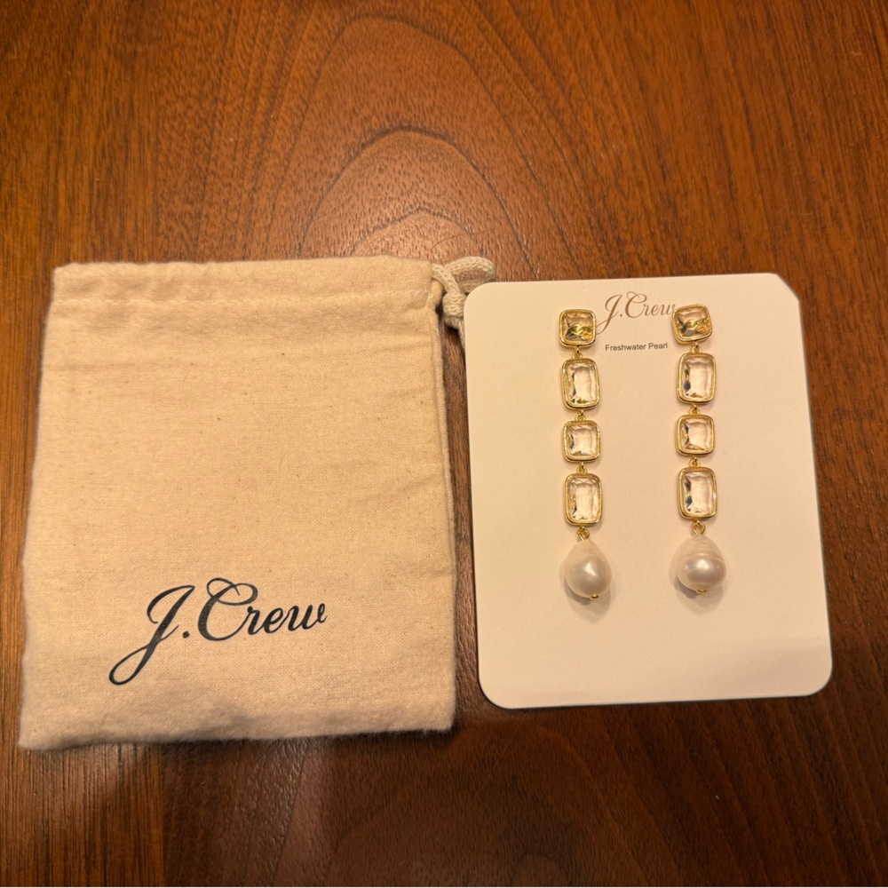 J. Crew Gold and freshwater pearl Earrings